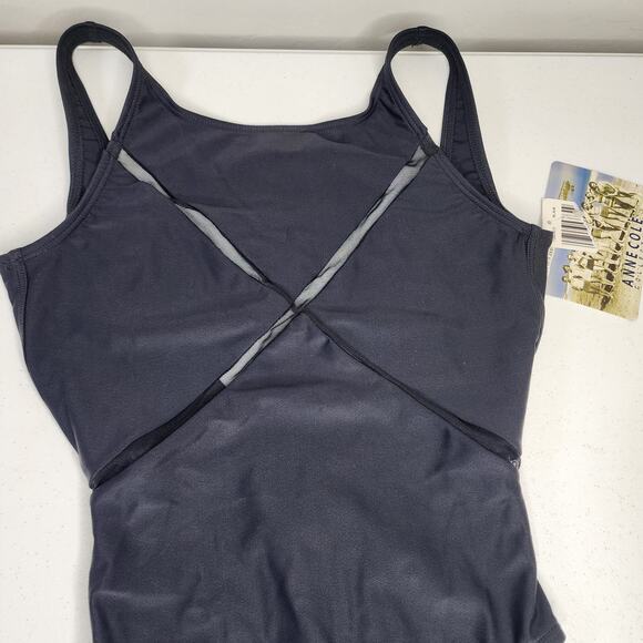 Anne Cole Collection One Piece Swimsuit Black with Mesh Size 6 NWT - Picture 2 of 14